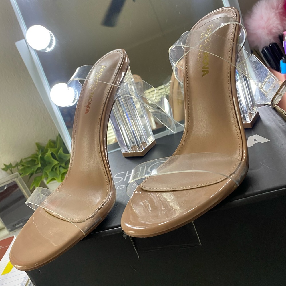 Fashion Nova Glass Slippers